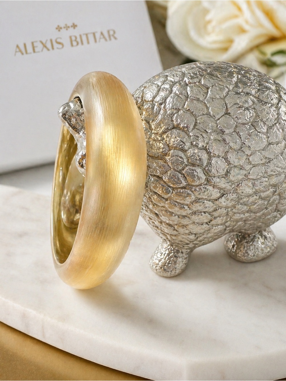 Alexis Bittar Golden Yellow Lucite Bangle Bracelet